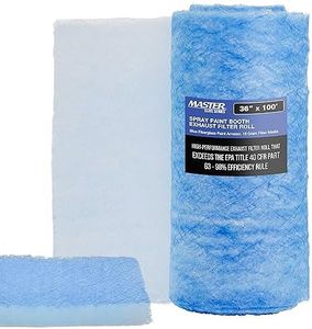 Master Elite Premium Paint Spray Booth Exhaust Filter Roll, 36" x 100' - 18 Gram Heavy-Duty Fiberglass Paint Arrestor - Captures Traps Overspray Paint Particles in Auto Car Autobody Refinish Booths