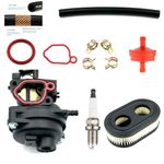 Carburetor for Toro 22’’ Model 20339 163cc Lawn Mower with Briggs &Stratton Engine 7.25 with Air Filter rep. 593260 20332 20333, Spark plug, Reinforced Fuel Hose, Fuel fIlter and clamps