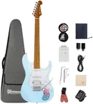 Bullstar Smart Electric Guitar Kit with Effects System D160SE, SSH Pickup, Loop Drum Machine, Roasted maple Fretboard, All-In-One Performance for Guitarist