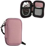 kwmobile Neoprene Case Compatible with in-Ear Headphones - 2.3 x 3.5 inches (6 x 9 cm) Case with Zip - Dark Rose