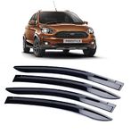 Empica Plastic Car Window Door Visor Rain Guard Window Side Wind Deflector Compatible With Ford Freestyle (Set of 4)