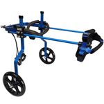 KAJILE Adjustable Hind limbs 2 Wheels Disabled Dog Wheelchair,Pet Cart,Handicap Dog Weak Hind legs Rehabilitation Training,S-3