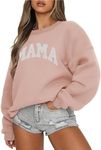 LOMON Pink Sweatshirt Womens Crewne