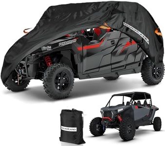 NEVERLAND UTV Cover Waterproof Outdoor - Oxford Cloth Compatible with Polaris RZR Yamaha Can-Am Defender Kawasaki Ranger Cover 4-6 Passenger Black (Up to 169")