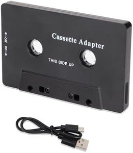 Car Audio Bluetooth Wireless Cassette Receiver, Noise Reduction Stereo High Fidelity Tape Aux Receiver, Ideal for Home or Car Speaker System(Black)