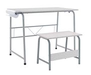 Project Center, Kids Craft Table with Bench In Gray / Spatter 55128