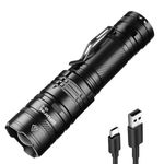 SuperFire Rechargeable Flashlights High Lumens, 2000 Lumens Super Bright Powerful Flashlight,Tactical Flashlights for Emergencies