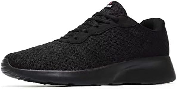 MAIITRIP Mens Walking Shoes,Ultra Lightweight Breathable Tennis Running Shoes Mesh Non-Slip Casual Comfortable Fashion Sneakers Work Gym Workout Athletic Sport Cuhioning Trainers, All Black, 9.5