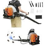 ACCIEEY 1 Set Leaf Blower 63CC 2-Stroke Engine Multi-Purpose High Strength 665 CFM Snow Blower Dust Blower Shipping from UK Fast Arrival Orange (Orange)