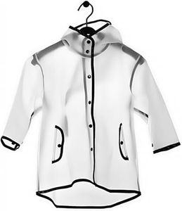 Kids Raincoat EVA Rain Poncho,Portable Hooded Poncho Jacket Rain Coat for Boys Girls Children (L, Age for 4-6)