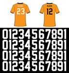 44 Pieces 8 Inch Iron on Transfers Numbers T-Shirt Heat Transfer 0 to 9 Jersey Number for Sports T-Shirt Jersey (44 Pcs White)