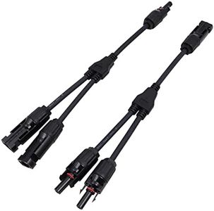 ZONADA New A Pair of Y Branch Splitter Cable 1 Male to 2 Female(M/2F) and 1 Female to 2 Male(F/2M) Solar Panel Cable PV System Wire and Assembly Solar Panel Cable Splitter Connector