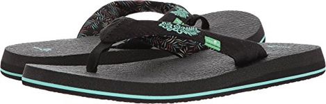 Sanuk Women's Yoga Paradise 2, Black Paradise Palms, 7