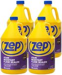 Zep Stain Resistant Floor Sealer - 1 Gallon (Case of 4) ZUFSLR128 - Durable, Long-Lasting Sealer Enhances Gloss, Polish Longevity and Stain Resistance on Vinyl (VCT), Concrete, Rubber and Tile Floors