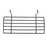 POPETPOP Parrot iron Perch Grid Iron Frame Hanging Plate Shelf Simple Platform for Pet Parrot Bird Cage (Black)