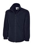 Classic Full Zip Fleece Jacket - Ideal for Sports, Work and Leisure (UK, Alpha, L, Regular, Regular, NAVY)