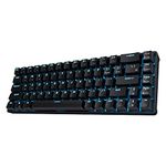 RK Royal KLUDGE RK68 (RK855) Wireless/Wired 65% Compact Mechanical Keyboard, 68 Keys 60% Bluetooth Rechargeable Gaming Keyboard with Macro Keys for Windows and Mac (Blue Switch, Black)