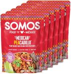 SOMOS Plant Based Taco Filling with Vegetable – Gluten Free, Non-GMO, Vegan & Microwavable Meals Ready to Eat - Delicious, Healthy & Convenient | 10 oz Pouch (Pack of 6) (Mexican Peacadillo)