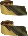 Beistle 2 Piece Indoor Outdoor Metallic Plastic Birthday Streamers for Wedding Receptions, Graduation Parties, New Year's Eve Decorations, 2" x 200', Gold