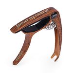 Nobelook Personalized Guitar Capo Engrave Name & Text for Acoustic and Electric Guitars Music Lovers Gift (Style 1)