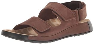 ECCO Men's Cozmo Three Band Ankle Sandal, Cocoa Brown, 9-9.5
