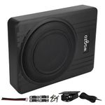 Wagzo Car Subwoofer WAWF-06, N Series (10 Inches) Active Underseat Subwoofer 1200, RMS Power 300+ Watts, Ultra Sleek, Shallow subwoofer, high Level Input/Audio - line Input
