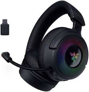 Razer Kraken V4 Wireless Gaming Headset (3-Mode Connectivity, Triforce 40 mm Driver, 9-Zone RGB Lighting of The Ear Cups, Mix and Volume Control, THX Spatial Audio) Black