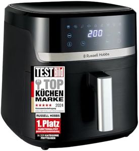 Russell Hobbs Heißluftfritteuse XXL 8,3L Rapid AirFryer [kompaktes Gehäuse, sehr leise, Pizza Ø 26cm] SatisFry (9 Programme, spülmaschinenfest, Fritteuse ohne Öl, TouchScreen,Grillen,Backen) 27632-56
