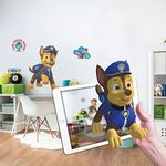 Paw Patrol Wall Decal - Chase Wall Stickers for Kids with 3D Augmented Reality Interaction - Kids Wall Decals Paw Patrol Stickers