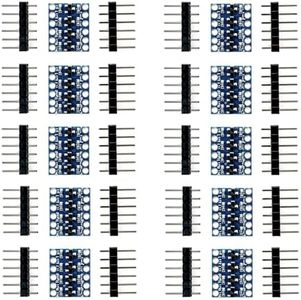 hiBCTR 10pcs 4 Channels IIC I2C Logic Level Converter Bi-Directional 3.3V-5V Shifter Module for Arduino