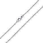 Elegant Dainty Diamond Cut Rolo Cable Chain Necklace Silver Tone Stainless Steel Women Teens 20 Inch 1 MM