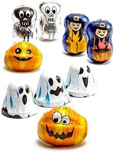 Halloween - Cioccolatini La Suissa Kg 1 - Fantasmini e Zucchette - Praline Assortite di Cioccolato al Latte e Fondenti Ripiene di Morbida Crema - Senza Glutine