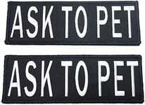 Leash Boss Service Dog Patches for Harness | Velcro Patches for Dog Harness or Vest | Do Not Pet Patch, Dog in Training, Service Dog, Emotional Support | Removable Hook and Loop Embroidered Patches