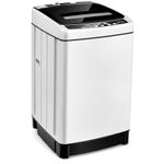 DORTALA Portable Washing Machine, 11Lbs Full-automatic Laundry Washer and Spinner Combo with 8 Programs, 10 Water Levels, 1.5 Cu.Ft Top Load Apartment Washer for Dorm, RVs, White