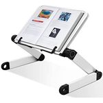 Extra Large Adjustable Book Stand,Laptop Stand,Adjustable Book Holder with Page Clips,Ergonomic Multi Heights Angles Adjustable, Cooking Bookstands for Heavy Textbook Recipe,