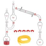 stonylab 500ml Essential Oil Distillation Kit, Borosilicate Glass Distillation Apparatus for Essential Oil Extraction 24/40 Steam Distillation Set Lab Glassware