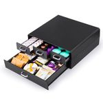 SZQINJI Coffee Pod Organizer 72/96 Pods Coffee Capsule Holder 2-Tier Coffee Pod Storage 4-Drawer Compact, Compatible with Keurig K-cup & Nespresso Capsule