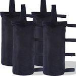 ABCCANOPY 112 LBS Extra Large Canopy Sand Bags, 4-Pack,Black (Without Sand)