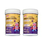 Baby Organo Herbal Chocovita Health & Nutrition Kids Drink Powder- 100% Ayurvedic Herbs - Chocolate Flavor - No Refined Sugar - Preservative Free - Supports Strong Bones, Weight & Height Gain 300g Pack 2