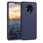 kwmobile Case Compatible with OnePlus 7T Case - TPU Silicone Phone Cover with Soft Finish - Navy Blue