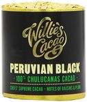 Willie's Cacao - 100% Cacao -Peruvian Black 100% Chulucanans Cacao - 180g x 6 - Raisin & Plum notes - For cooking, baking, drinks - Vegan & No Added Sugar