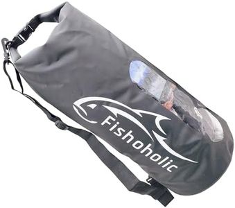 Fishoholic Dry Bag - Waterproof Gear Bags - Fail-Safe Snap - Made Tough & Durable for Kayaking Boating Fishing Hiking Camping Paddle Board & Tailgaiting (Gry_15L)