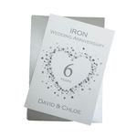 6th Anniversary Card - Iron 6 Year Sixth Wedding Anniversary Greeting Card, Personalised Gift for Wife Husband Couple Friends - (Love Heart)