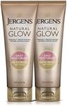 Jergens Natural Glow Sunless Tanning Lotion, Self Tanner, Fair to Medium Skin Tone, Daily Moisturizer, 7.5 Oz (Pack of 2)