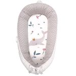 EAQ Baby Lounger Baby Nest for Co Sleeping Baby Bassinet Soft Breathable, Essentials for Newborn,100% Cotton Napping or Traveling for 0-12 Months (fish)