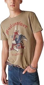 Lucky Brand Men's Budweiser a Tee, Lead Grey, Medium