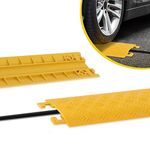 Pyle Heavy Duty Modular Drop Over Cable & Hose Protector Ramp, 2,000 lbs Max - Drops Over and Covers Wires in High Traffic Areas - Stage, Concert, Sidewalk For indoor & Outdoor Use