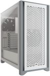 Corsair 4000D Airflow Tempered Glass Mid-Tower ATX Case (High-Airflow Front Panel, Tempered Glass Side Panel, RapidRoute Cable Management System, Spacious Interior, Two Included 120 mm Fans) White