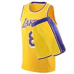 HUAXUES Basketball Jersey for Kids Fans Shorts Home Away Sports Vest for Boys Girls Youth Set Fashion Gifts