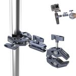 SMALLRIG Double Clamp Camera Mount, Super Clamp for Umbrella, Pole, Tripod, Handlebar, Chair, Max Load Capacity 3.5kg - 4103B